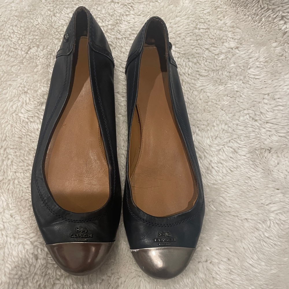 Vintage Coach Ballet Flats - Navy size 8